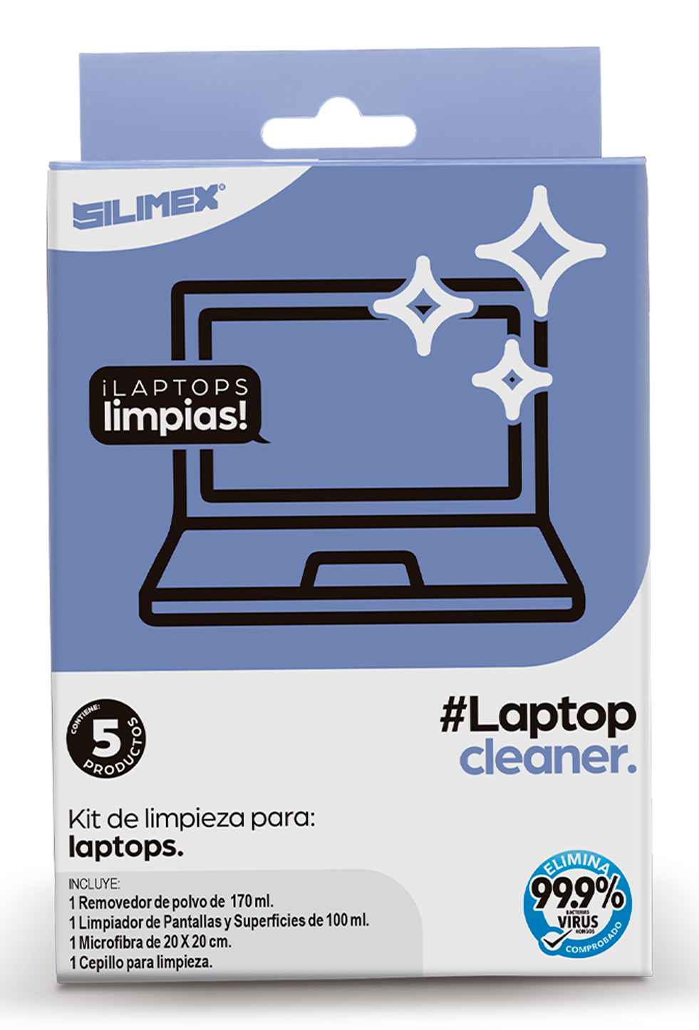Kit Limpieza Silimex Kit Laptop Cleaner Toallita 20X20 Limpiador100Ml Removedor170Ml 750300219625