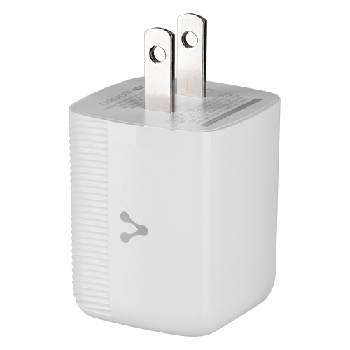 Cargador De Pared Usb C Vorago Au-402-Wh 45W Gan Pd 2 Puertos Carga Rápida Compacto Blanco