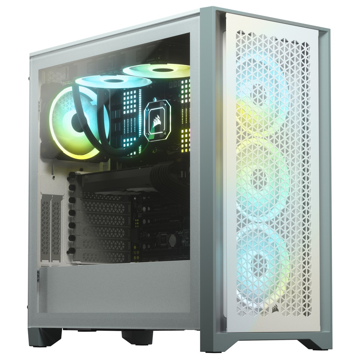 Gabinete Corsair Icue 4000D Airflow White Tg Atx Cc-9011201-Ww