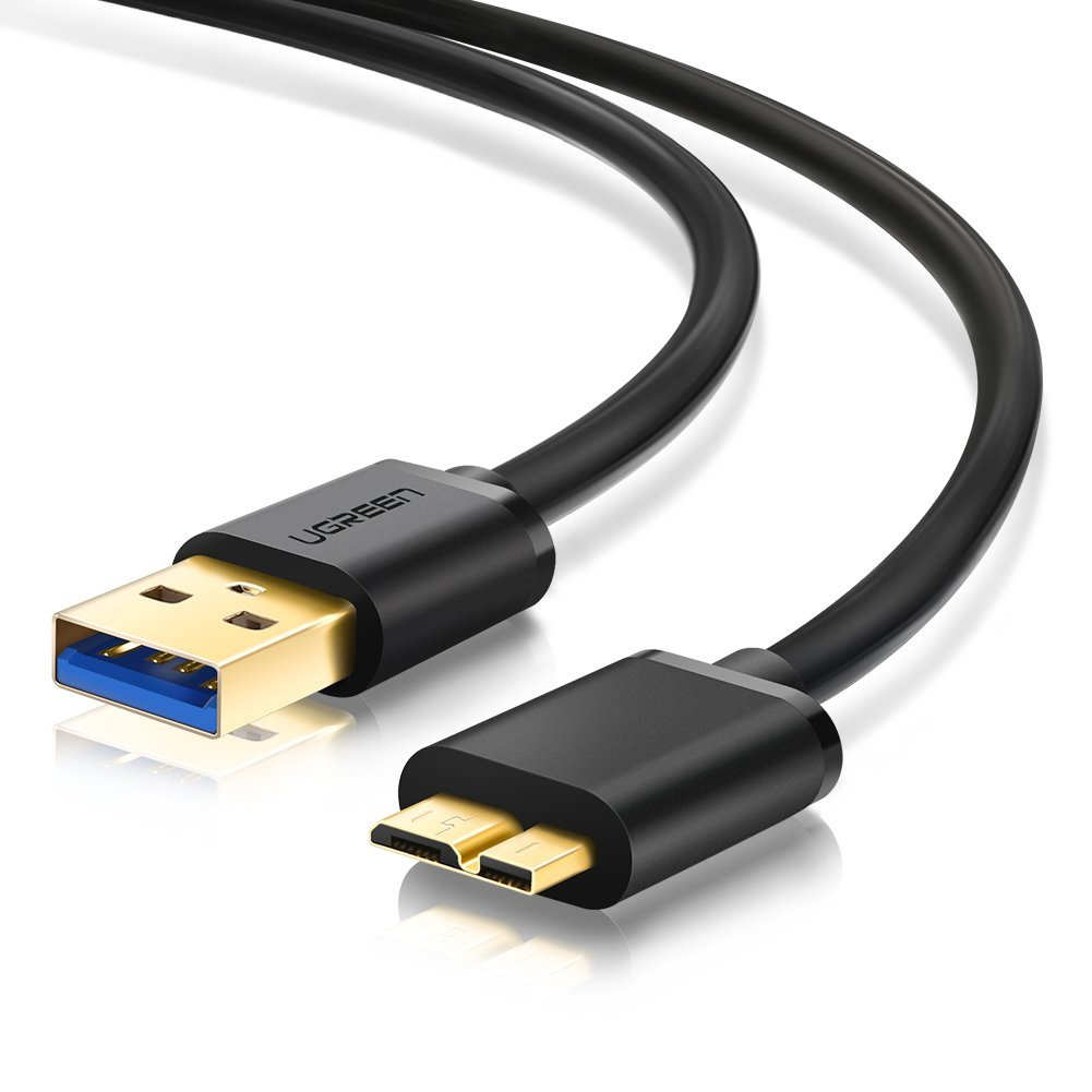 Cable Ugreen Us130 Usb3.0A Micro Usb-B 3.0 2M M-M Para Disco Duro