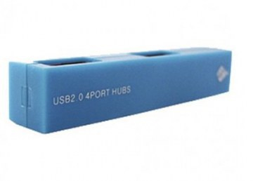 Hub Usb Brobotix Usb 2.0, Color Azul  De 4 Puertos