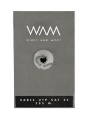 Bobina Cable Utp Cat 5E Wam Gris 305 Mts Interiores