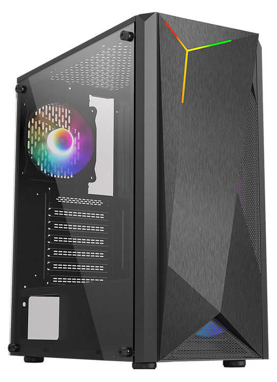 Gabinete Gamer Yaguaret Infinity Atx Ventana Negro Rgb Cginfinityygt