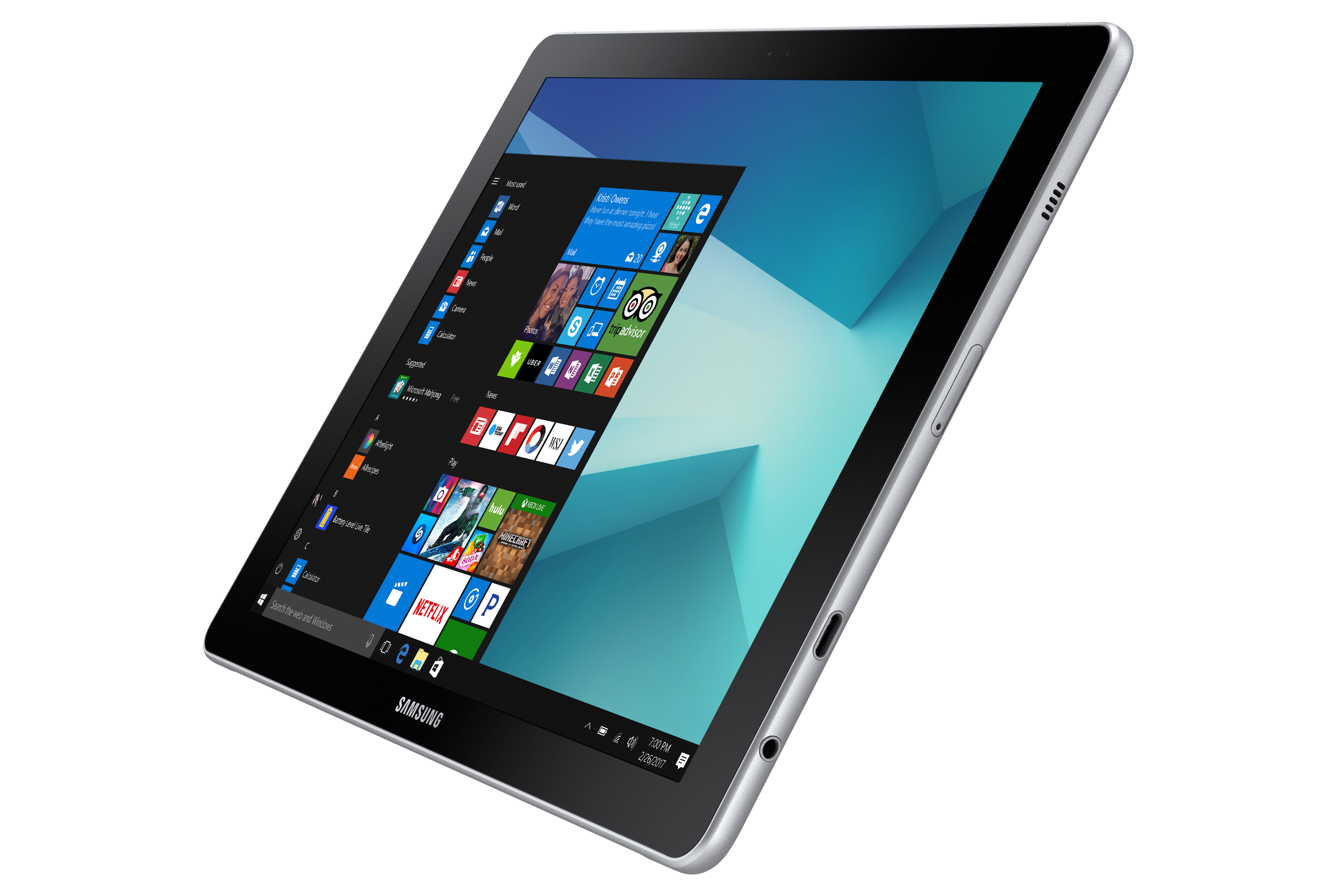 Tablet Samsung Sm-W620Nzkamxo 10.6", Intel Core, 4Gb, 8Gb, Win 10 Home