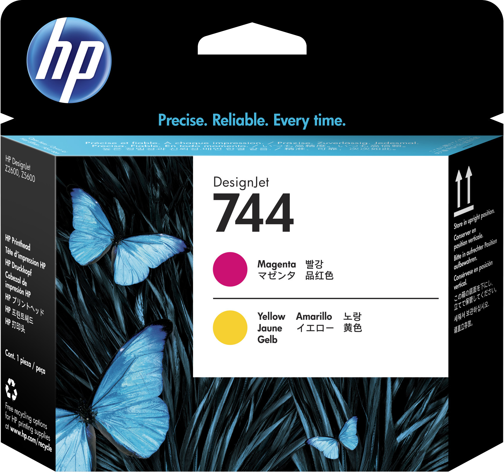 Cabezal Hp 744 Magenta/Amarillo Tinta Amplio Formato F9J87A