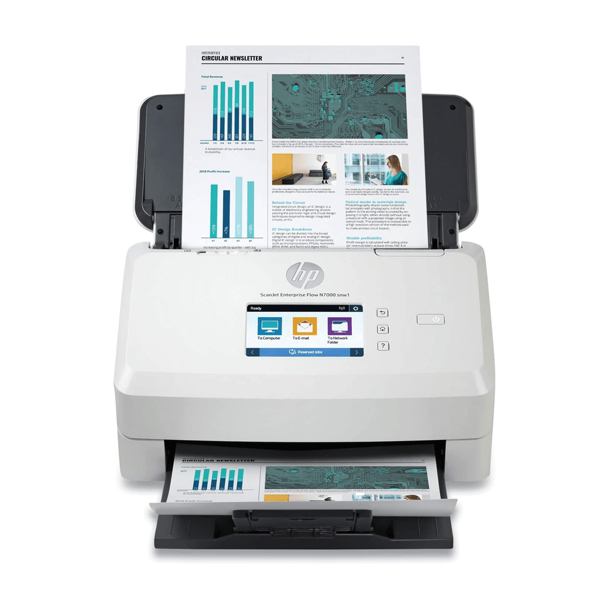 Escáner Hp Scanjet Enterprise Flow N7000 Snw1 600Dpi Dúplex A4 6Fw10A#Bgj