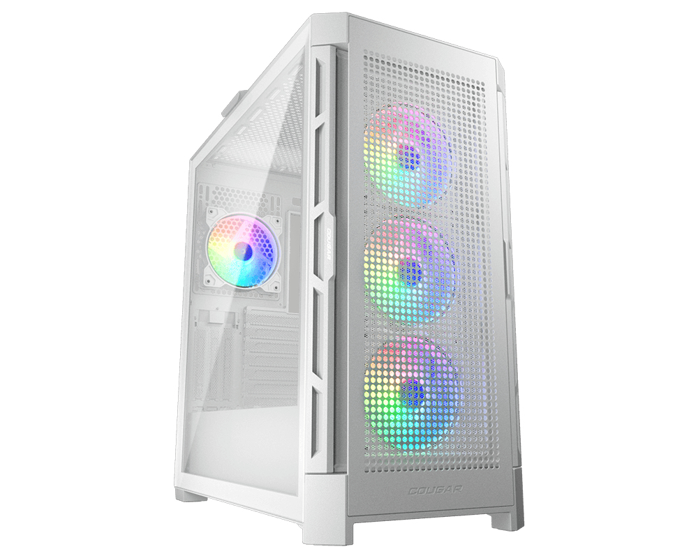 Gabinete Gamer Cougar Airface Pro Midi Atx Usb-C 2Xusb3 Blanco Rgb Templado 385Ad10.0004