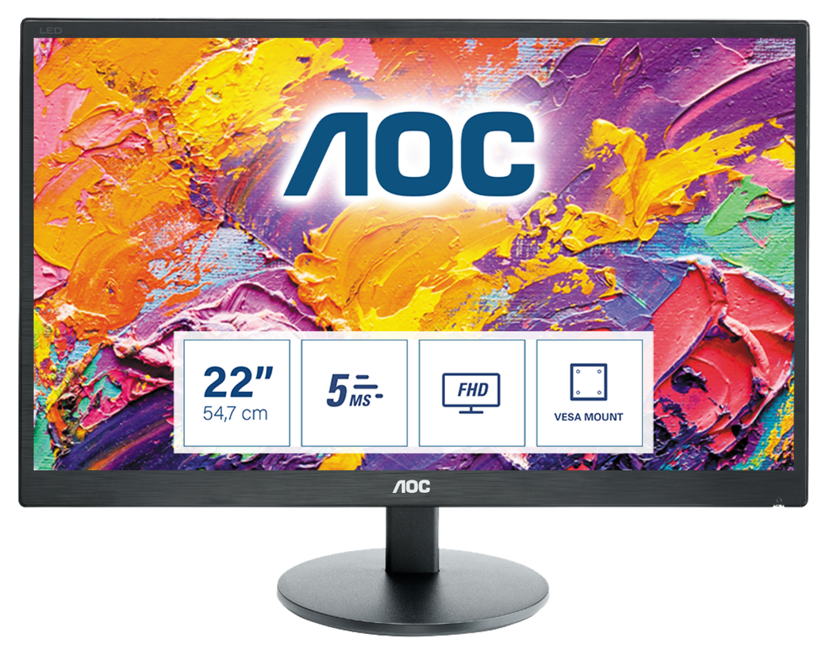 Monitor Aoc E2270Swhn Led 21.5'' Full Hd Widescreen Hdmi Negro
