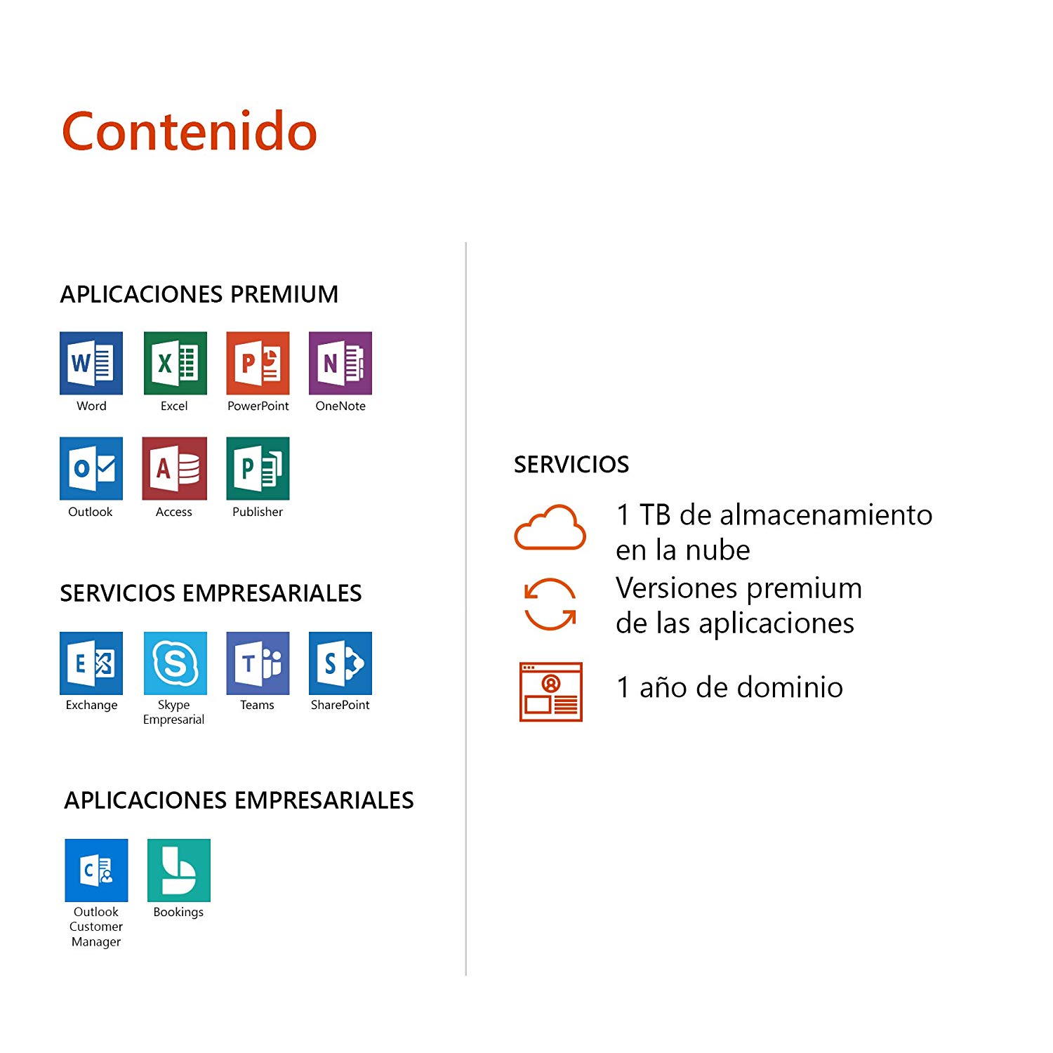 Microsoft Office 365 Empresa Premium Win/Mac Esp 1 Año  Caja Klq-00439