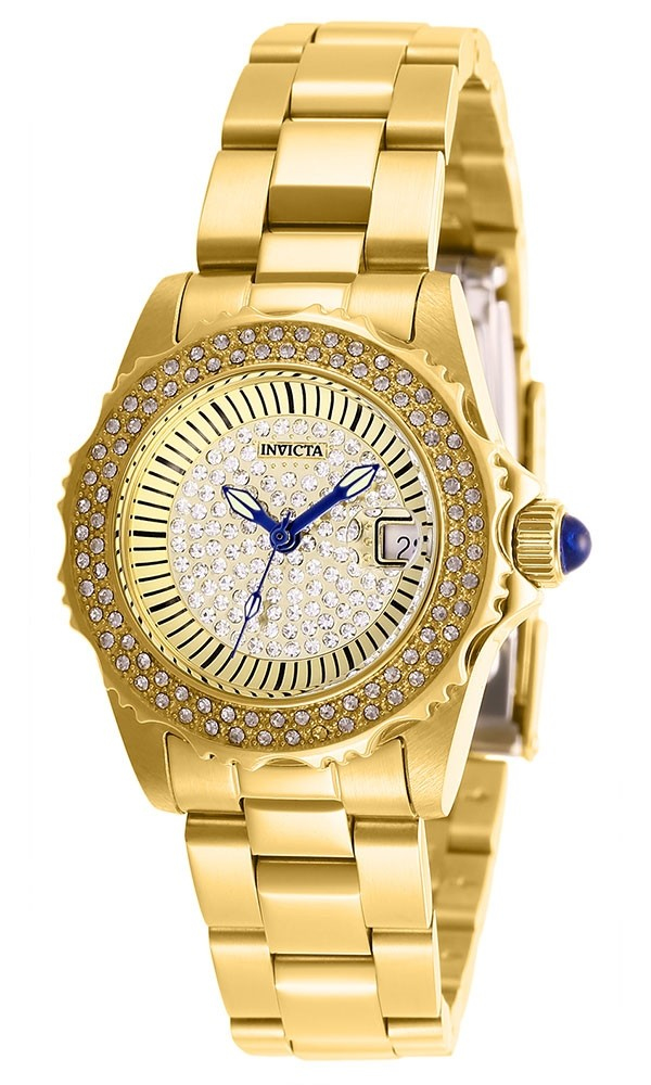 Reloj De Pulso Invicta Angel Lady 30Mm Acero Gold Pave Dial