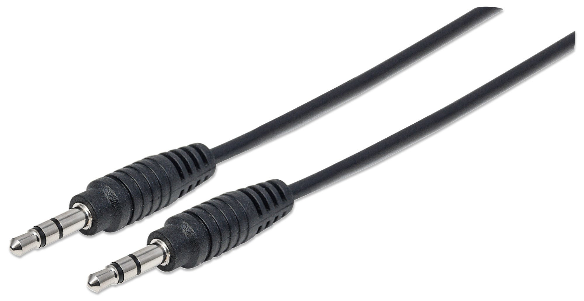 Cable Auxiliar Manhattan 3.5 M-M 0.9M Negro 393935