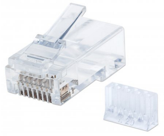 Plug Modular Intellinet Pro Cat6 Rj45 Utp Multifilar 90 Pzs Oro 790611