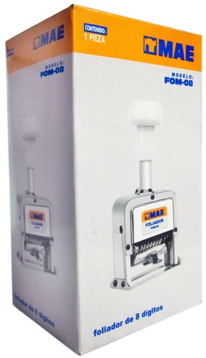 Foliador Mae 8 Digitos Articulos Escolar Y Oficina