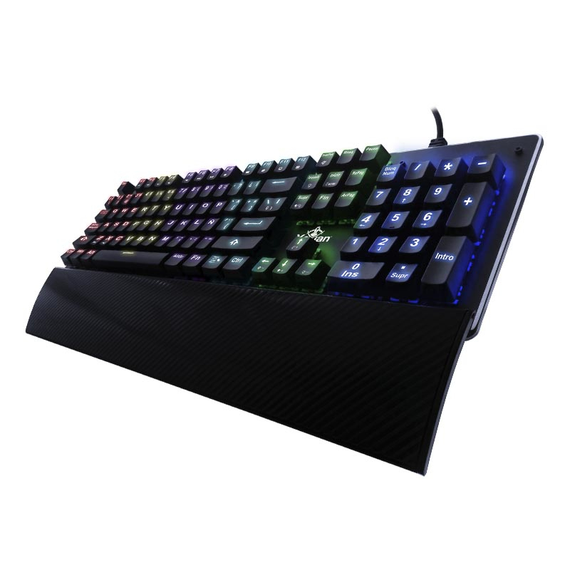 Teclado Mecanico Gaming Yeyian Flare Rgb Antighost Switch Azul Yat1801