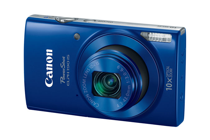 Camara Canon Powershot Elph 190 Is 20Mpx Lcd 2.7" Zoom 4X Vid Hd Azul