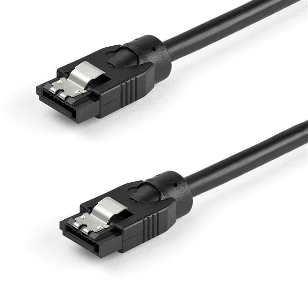 Cable Startech Sata Redondo De 0.3M Conectores Con Cierre 6Gbs