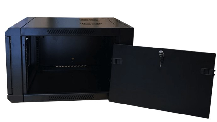 Gabinete De Pared Wam Wam-Wc06-Ur-D Negro 6U 23 Kg