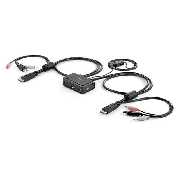 Conmutador Kvm 2 Ptos  Displayport Usb Audio Cables Startech Sv211Dpua