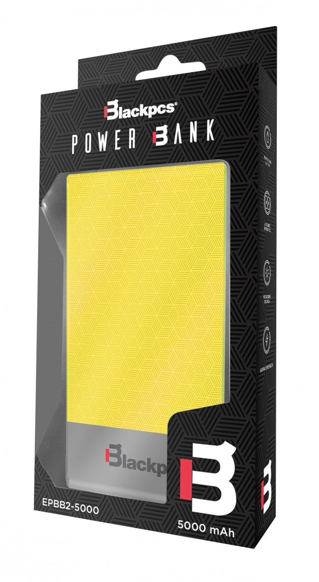 Power Bank Blackpcs Colors 5000 Mah Amarillo (Epby2-5000)