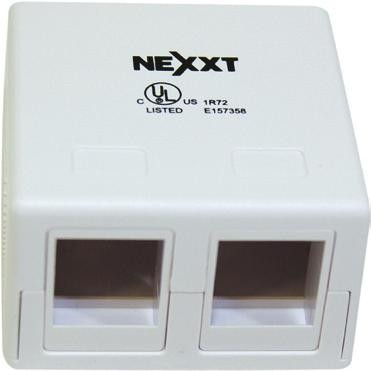 Caja De Montaje De Superficie Nexxt 2 Puertos Blanco Ae180Nxt10