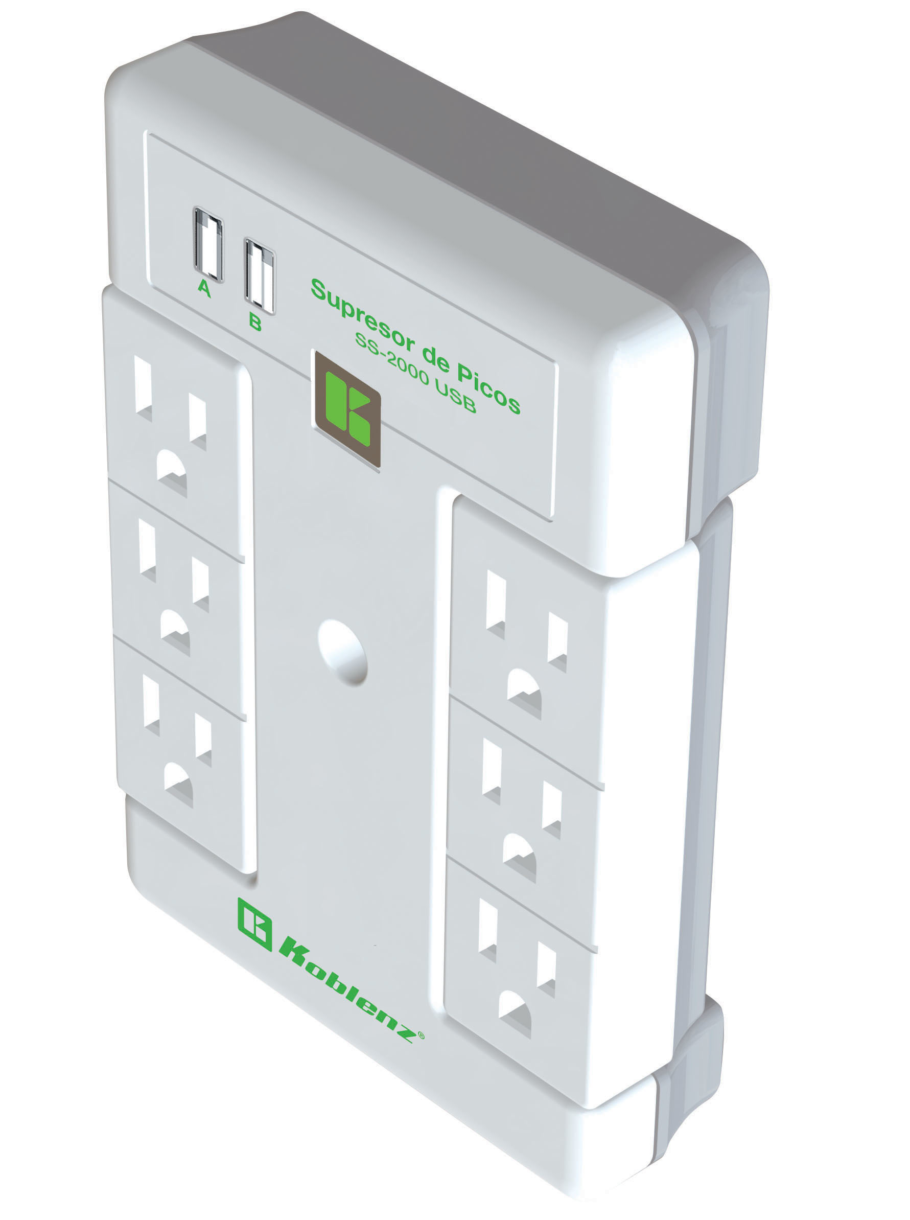 Supresor De Picos Koblenz 6 Contactos Gira 2X Usb (00-5348-00-8)