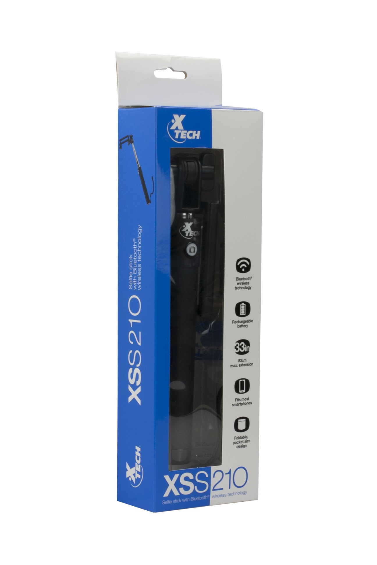 Selfie Stick Bluetooth Xtech Xss-210 83.5Cm Recagrable Negro