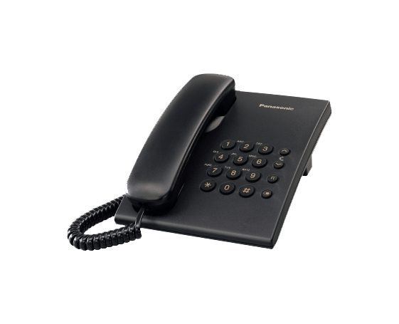 Teléfono Analógico Panasonic Kx-Ts500Meb Escritorio/Pared, Negro