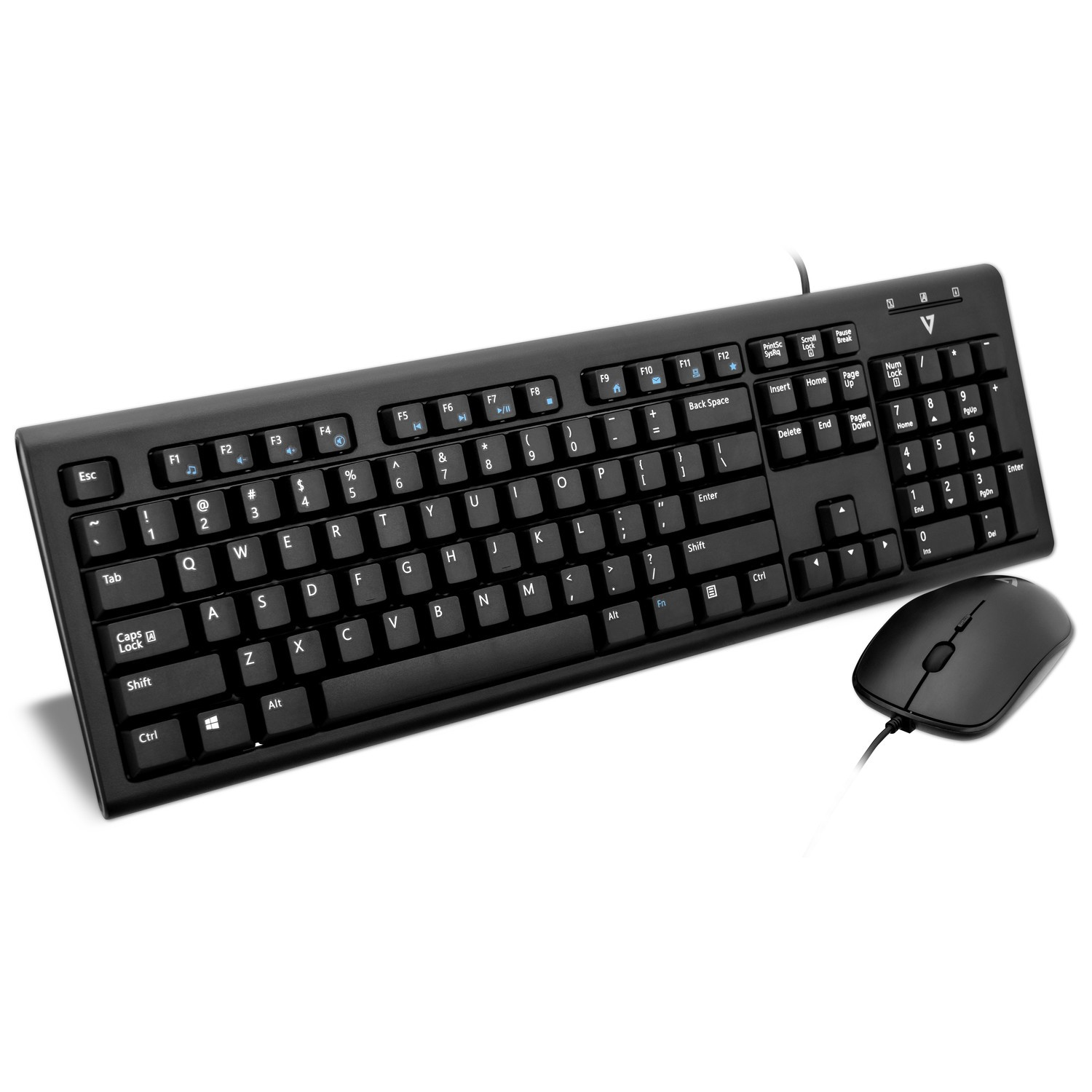 Kit Teclado Mouse V7 Alambrico Usb/Ps2 Ingles Cku200Us