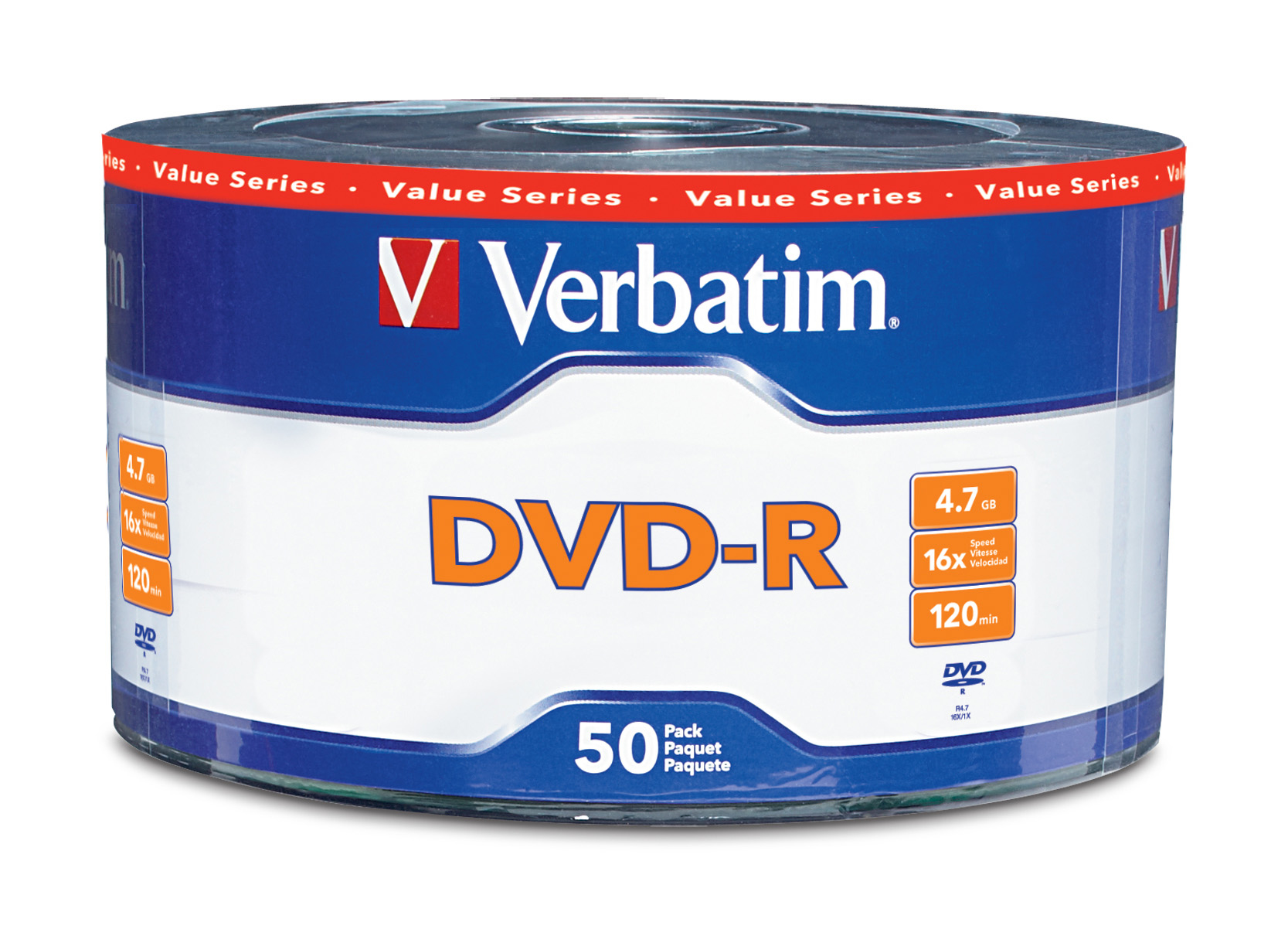 Torre 50 Discos Dvd-R Verbatim 120Min 4.7Gb Cada Disco