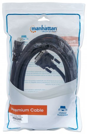 Cable Manhattan 301244 Dvi-D 5Mts Macho Negro