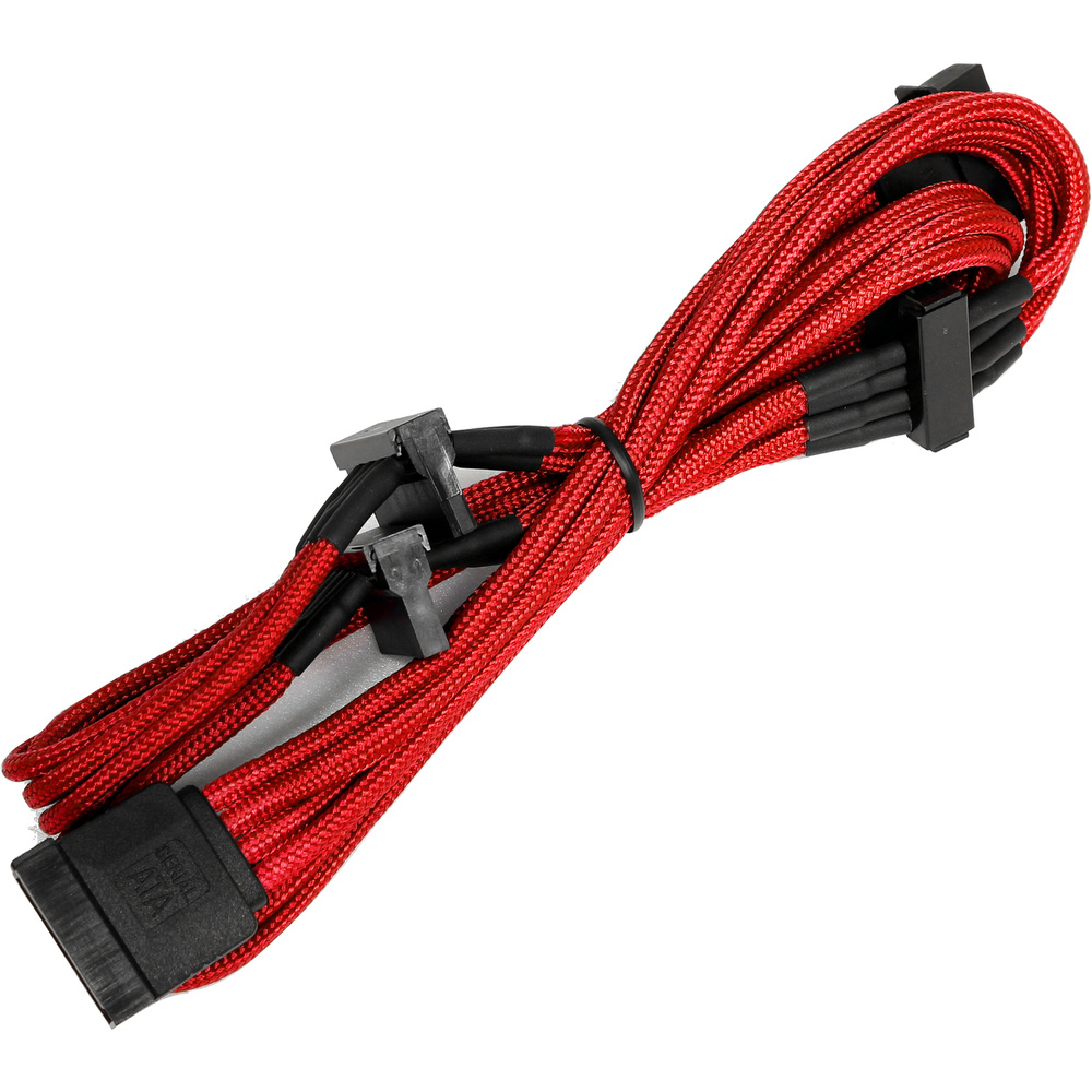 Cable Aerocool Molex-4Sata 80Cm Rojo/Negro