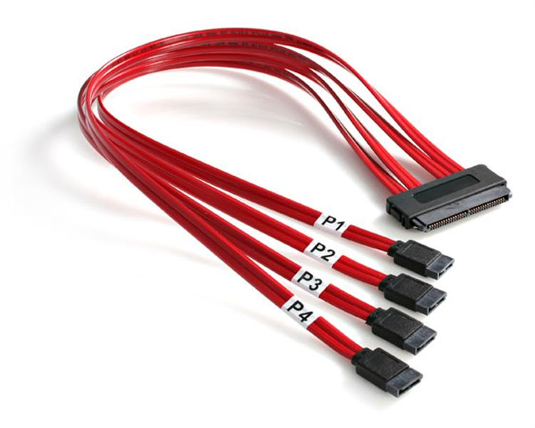Cable 50Cm Sas Serial Scsi Sff8484 A 4X Sata  Startech Sas84S450