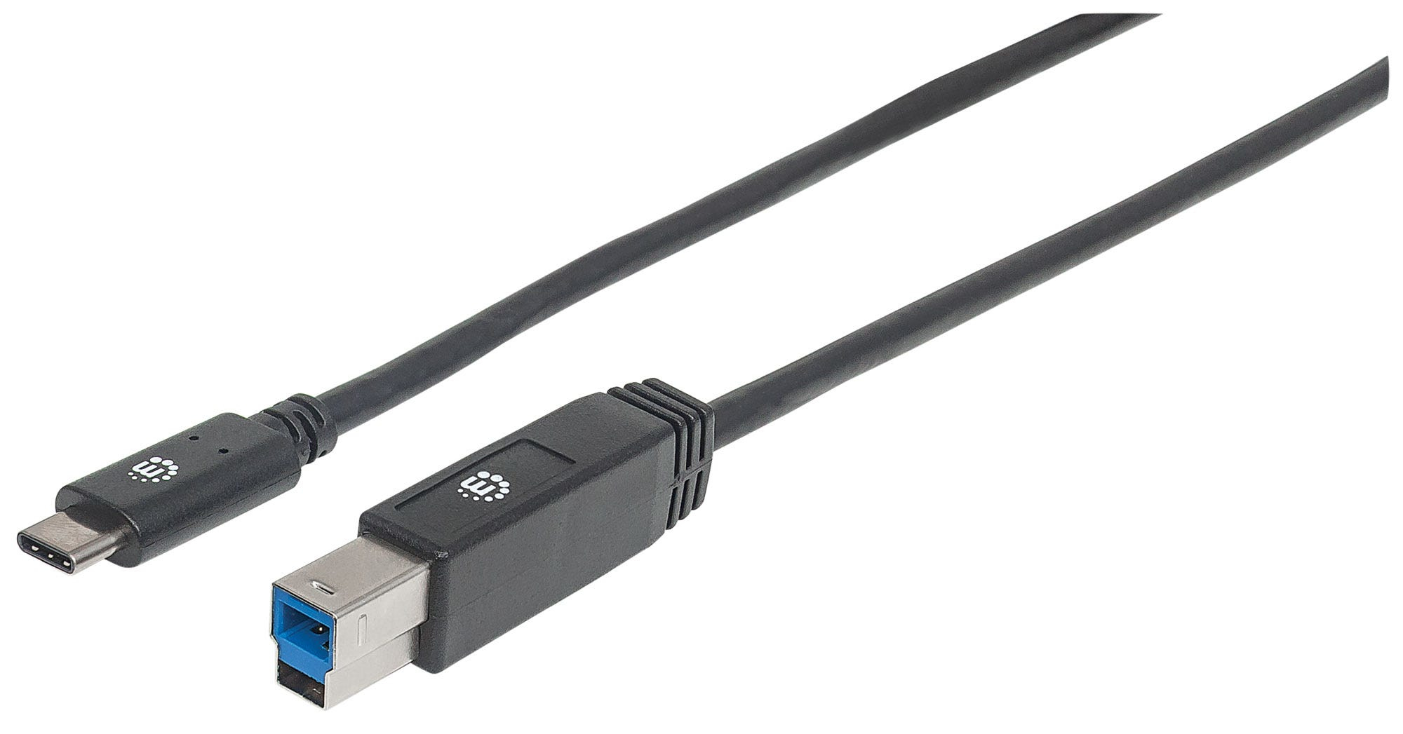 Cable Usb Manhattan Tipo C - B Macho 2.0 Mts Negro V3.1 Gen2 354998