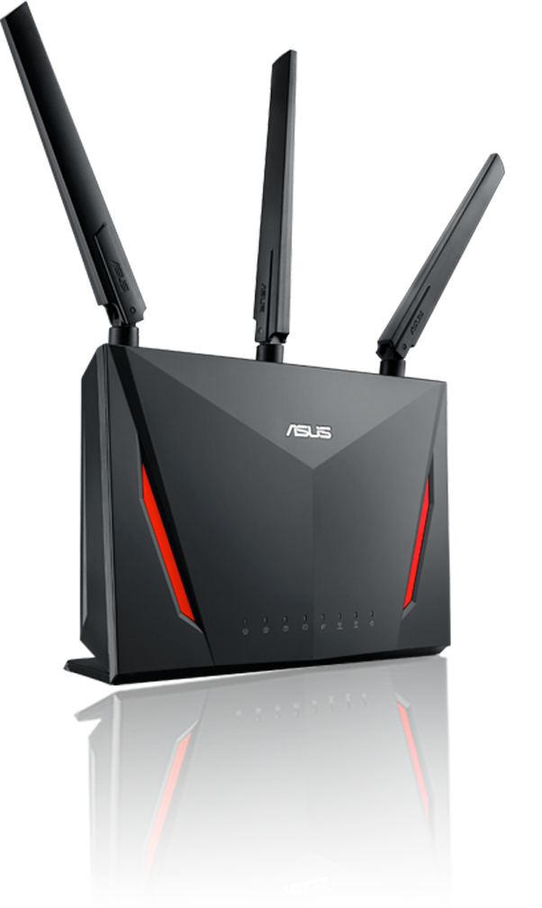 Router Asus Rt-Ac86U Ac2900 Dualband Aimesh 3G/4G Qos Wtfast 3 Antenas