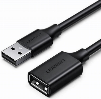 Cable Ugreen Us103 Extension Usb 2.0 Black 2M Macho/Hembra 480Mbps