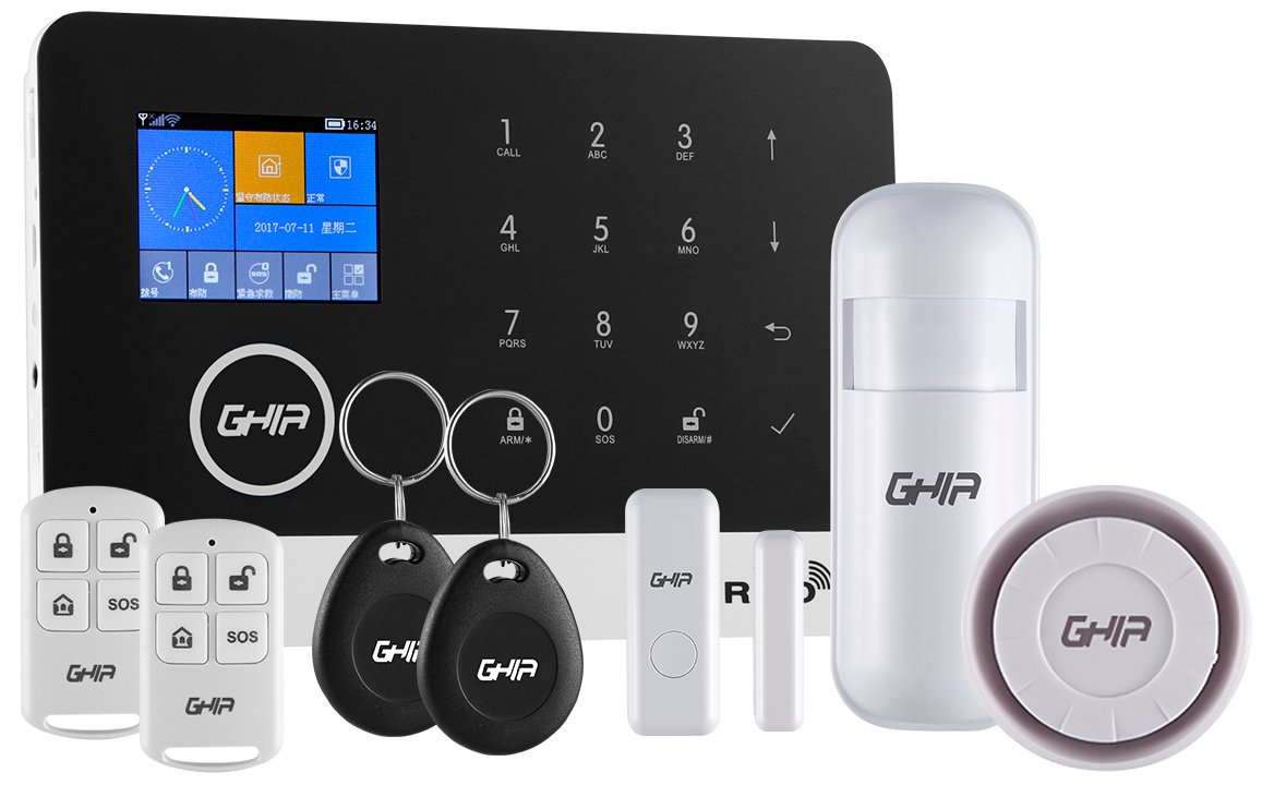 Kit De Alarma Ghia Gal-001 Con Panel Touch,Wifi/Gsm/3G