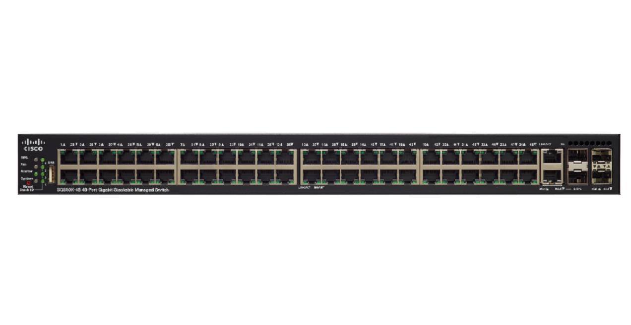 Switch Cisco Gigabit Ethernet Sg550X-48-K9-Na Negro 48 Puertos