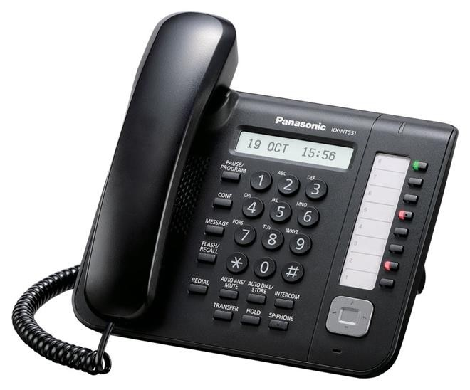 Telefono Ip Panasonic 1 Linea Negro Kx-Nt551X-B