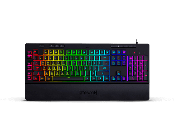 Teclado Gamer Redragon Shiva Membrana Rgb Negro Español