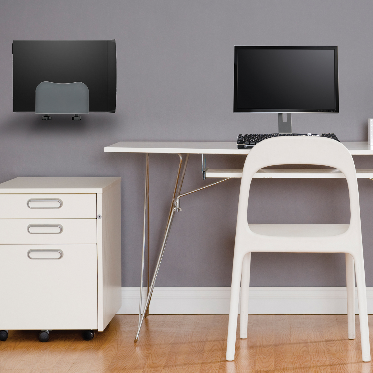 Soporte De Computadora Cpu Para Escritorios Y Rieles