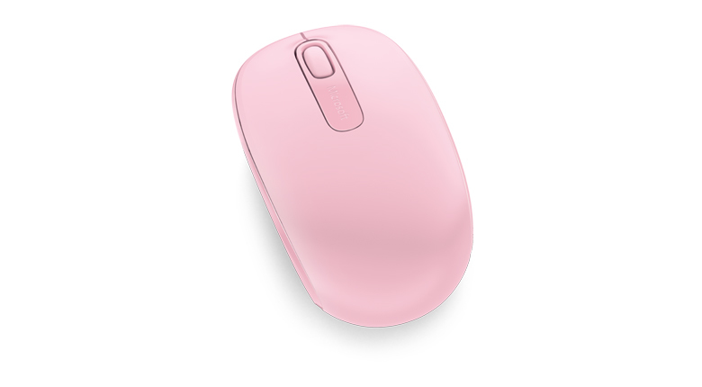 Mouse Microsoft Mobile Mouse 1850 Rosa, 2 Botones, Rf Wireless+Usb