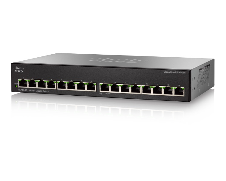 Switch Cisco Serie 110, 16 Ptos Ge, No Admin, Qos (Sg110-16-Na)