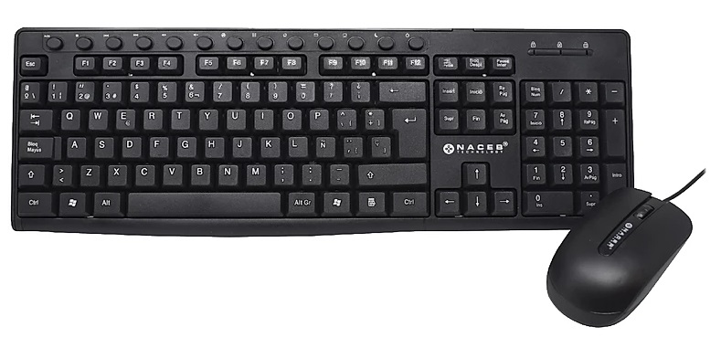 Kit Teclado Y Mouse Naceb Na-112N Negro