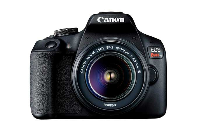 Camara Canon Eos Rebel T7-Negro 1920X1080 Px 24.1 Mp Lcd De 3"