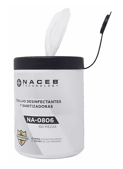 Toallas Limpiadoras Naceb Technology Na-0806 100 Toallas Blanco