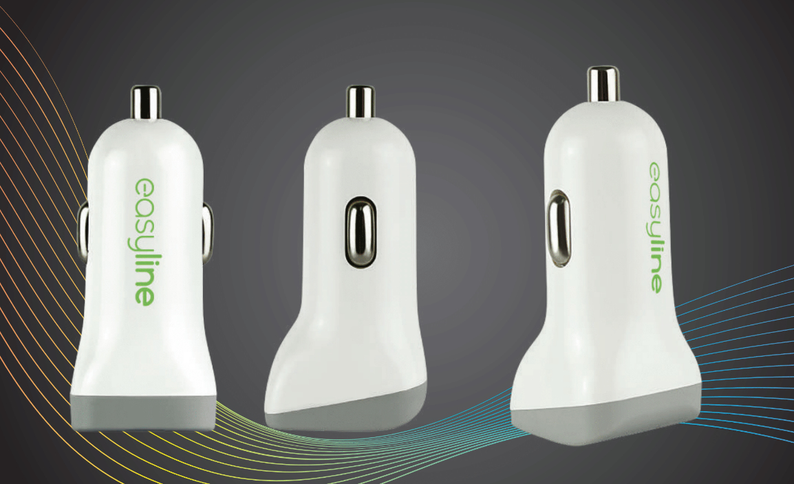 Cargador Para Auto 2 Puertos Usb Negro Easy Line El-994084