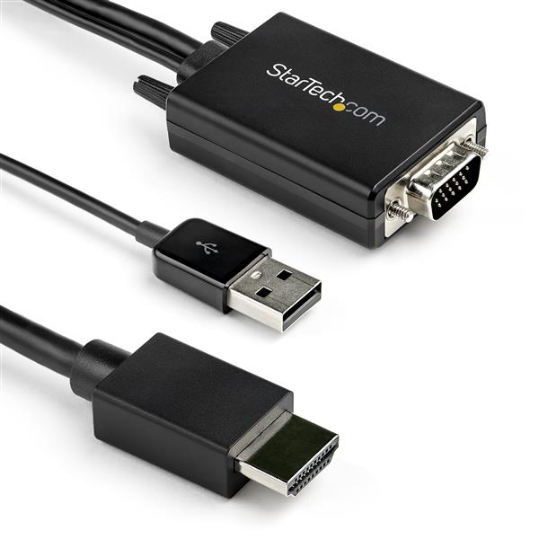 Cable Startech Adaptador De Vga A Hdmi De 3M Con Audio Via Usb 1080P