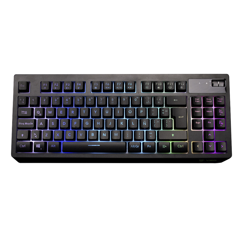 Teclado Gamer De Membrana Vsg Pulsar Negro Rgb Vg-K818