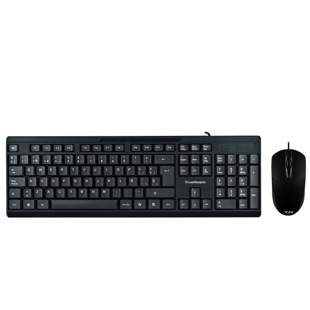 Kit Teclado Estandar / Mouse Alambrico Usb Negro Acteck Tb-924849