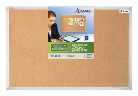 Tablero Alfra Corcho White Star 60X90 Cms
